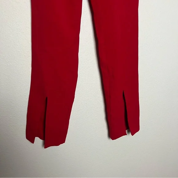 NEW Revolve NBD Kalila Split Hem Ankle Trouser Pants Red High Rise Size XS NWT